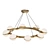 Bronze Glass Pendant Chandelier 3D model small image 2