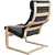 Poäng Birch Armchair: Stylish and Comfortable 3D model small image 5