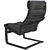 Poäng Birch Armchair: Stylish and Comfortable 3D model small image 6