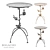 Terra Birds Table: Elegant Steel and Marble Design 3D model small image 1