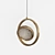 Modern Gold Pendant Light with Acrylic Shade 3D model small image 1