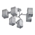 Claso 6: Elegant 6-Light Ceiling Chandelier 3D model small image 2