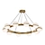 Bronze Glass Ball Chandelier 3D model small image 1