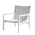 Sleek Leather Sling Lounge Chair 3D model small image 3