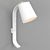 Elegant White Wall Lamp 3D model small image 2