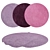 Round Rugs Set with Variations 3D model small image 1