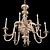 Elegant Brass Chandelier X 3D model small image 1