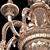 Elegant Brass Chandelier X 3D model small image 3