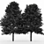 Dual Height Tree: Shingle Oak 3D model small image 3