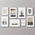 Versatile 8-Piece Picture Frames Set 3D model small image 3