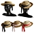 Fashionable Woman Hat 4 3D model small image 1