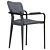 Elegant Ebony Klee Dining Chair 3D model small image 2