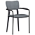 Elegant Ebony Klee Dining Chair 3D model small image 3