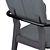 Elegant Ebony Klee Dining Chair 3D model small image 5