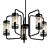 Modern Black Ceiling Chandelier 3D model small image 1