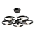 Elegant Brown Ceiling Chandelier 3D model small image 1