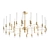 Elegant Bronze Ceiling Chandelier 3D model small image 1