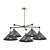 Modern Black Pendant Chandelier 3D model small image 1