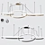 Olympic Trio Pendant Lights 3D model small image 1