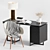 Sleek CB2 Office Set: Desk, Chair, Lamp 3D model small image 3