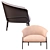 Sleek Organic Armchair 3D model small image 5