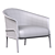 Sleek Organic Armchair 3D model small image 6