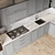 Modern Kitchen Set - Gas Hob, Oven, Coffee Machine, Sink, Hood 3D model small image 3
