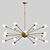 Modern Atomic Chrome Chandelier 3D model small image 2