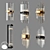 Elegant Gold Glass Stick Sconce 3D model small image 1