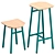 Sleek Dedo Bar Stool 3D model small image 3