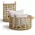 Handcrafted Storage Baskets by Greenvibe 3D model small image 1