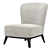 White Jolie Armchair: Modern Elegance 3D model small image 1