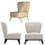 White Jolie Armchair: Modern Elegance 3D model small image 3