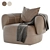 Modern Leather ARP Armchair: Stylish Comfort 3D model small image 1