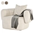 Modern Leather ARP Armchair: Stylish Comfort 3D model small image 2