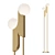 Sleek White Ball Floor Lamp 3D model small image 1