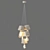 Querk_05 Handcrafted Wood Pendant Light 3D model small image 2