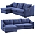 Sleek Sorento Sofa Set 3D model small image 2