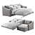 Sleek Sorento Sofa Set 3D model small image 6