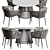 Silver Round Muse Dining Table 3D model small image 2