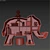 Elegant Elephant Sculpture 3D model small image 4