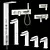 GEDA KIMO SET 1: Premium Faucets and Shower 3D model small image 4