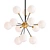 Elegant Opal Glass Pendant Chandelier 3D model small image 1