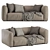 Modern Poliform Leather Sofa 3D model small image 1