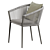 Modern Muse Outdoor Dining Chair 3D model small image 3