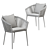Modern Muse Outdoor Dining Chair 3D model small image 7