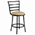 Elegant Ladder Back Swivel Barstool 3D model small image 1