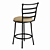 Elegant Ladder Back Swivel Barstool 3D model small image 2