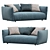 Contemporary Meridiani Scott Sofa 3D model small image 1