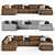 RH COMO MODULAR - Stylish and Versatile Seating 3D model small image 3